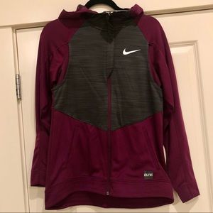 NIKE Women’s Dri-Fit Zipper Hoodie Maroon/Purple/Grey Small Brand New NWT